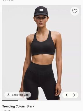 lululemon athletica Black High-Impact Racerback Sports Bra